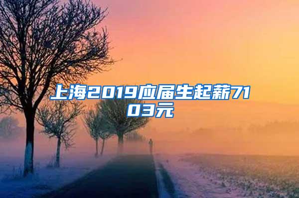 上海2019应届生起薪7103元