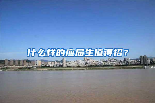 什么样的应届生值得招？