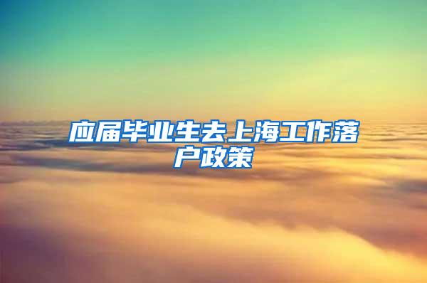 应届毕业生去上海工作落户政策