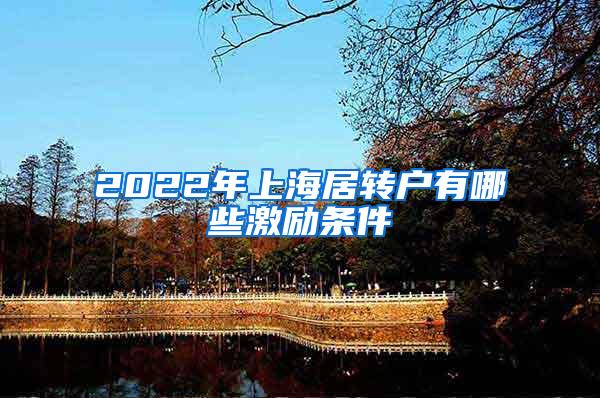 2022年上海居转户有哪些激励条件