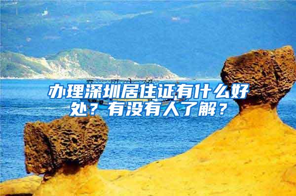 办理深圳居住证有什么好处？有没有人了解？