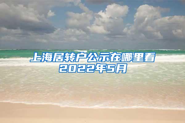 上海居转户公示在哪里看2022年5月