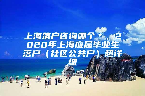 上海落户咨询哪个＊，2020年上海应届毕业生落户（社区公共户）超详细