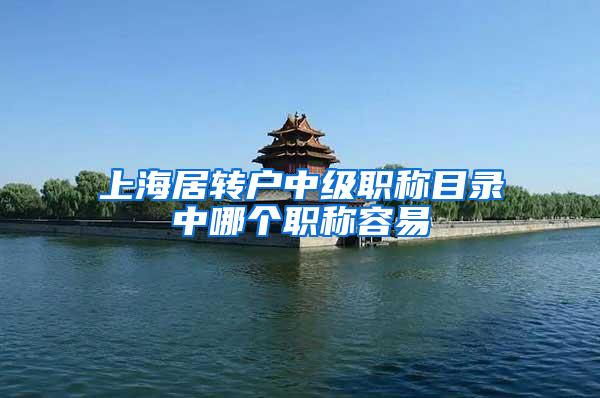上海居转户中级职称目录中哪个职称容易