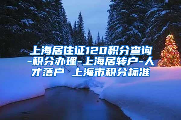 上海居住证120积分查询-积分办理-上海居转户-人才落户 上海市积分标准