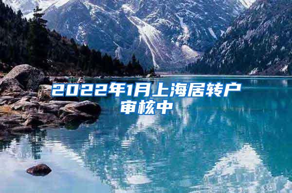 2022年1月上海居转户审核中