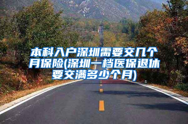 本科入户深圳需要交几个月保险(深圳一档医保退休要交满多少个月)