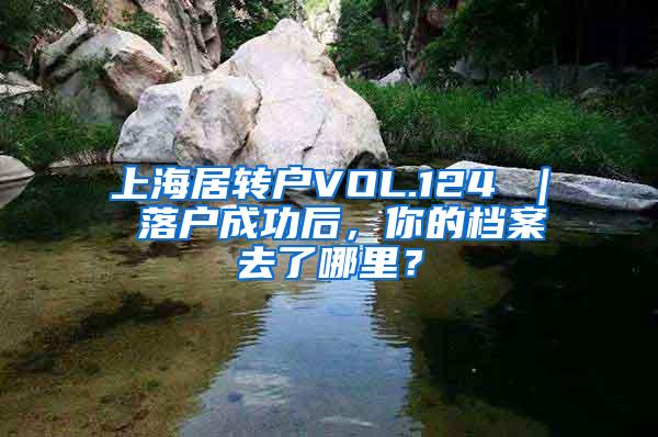 上海居转户VOL.124 ｜ 落户成功后，你的档案去了哪里？
