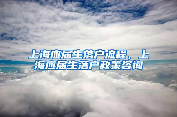 上海应届生落户流程，上海应届生落户政策咨询