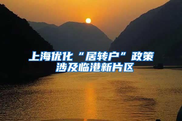 上海优化“居转户”政策 涉及临港新片区