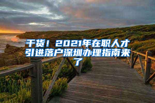 干货！2021年在职人才引进落户深圳办理指南来了