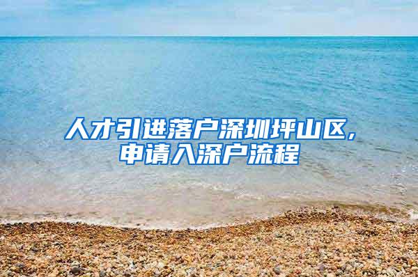 人才引进落户深圳坪山区,申请入深户流程