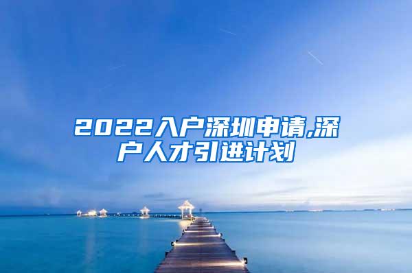 2022入户深圳申请,深户人才引进计划