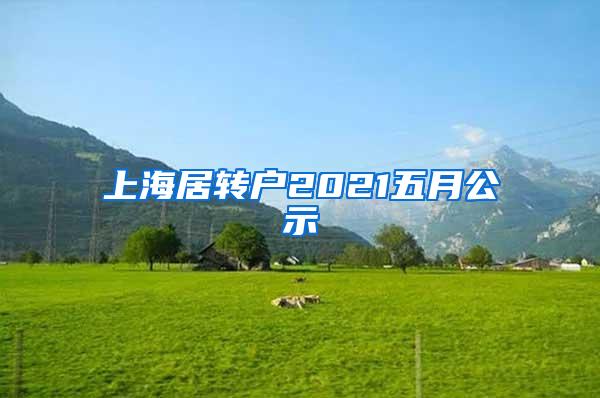 上海居转户2021五月公示