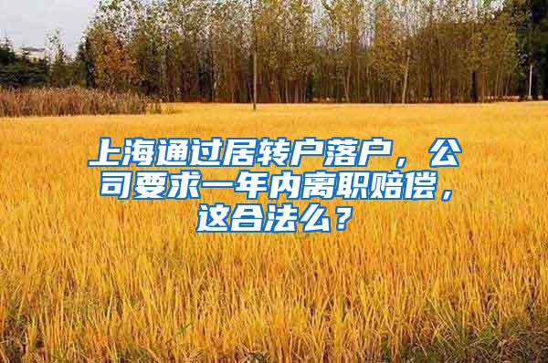 上海通过居转户落户，公司要求一年内离职赔偿，这合法么？