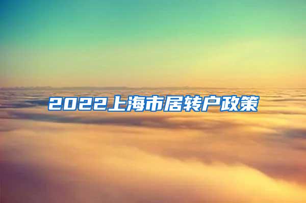 2022上海市居转户政策
