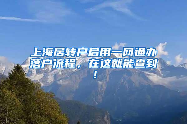 上海居转户启用一网通办落户流程，在这就能查到！