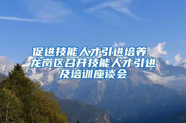 促进技能人才引进培养 龙岗区召开技能人才引进及培训座谈会