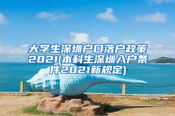 大学生深圳户口落户政策2021(本科生深圳入户条件2021新规定)