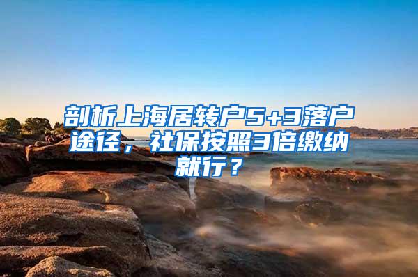 剖析上海居转户5+3落户途径，社保按照3倍缴纳就行？