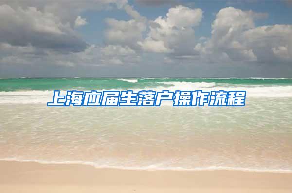 上海应届生落户操作流程