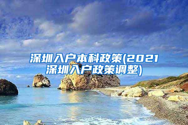 深圳入户本科政策(2021深圳入户政策调整)