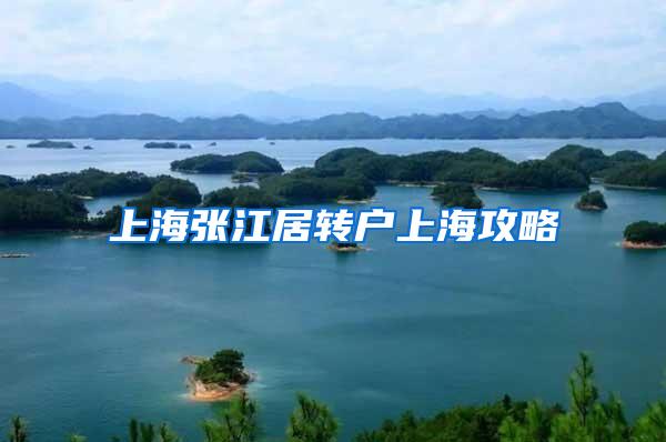 上海张江居转户上海攻略