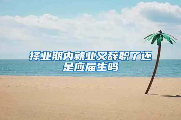 择业期内就业又辞职了还是应届生吗