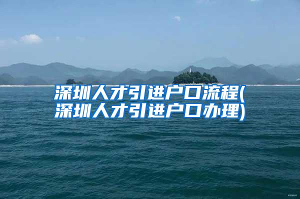 深圳人才引进户口流程(深圳人才引进户口办理)