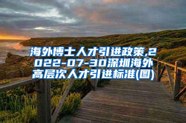 海外博士人才引进政策,2022-07-30深圳海外高层次人才引进标准(图)