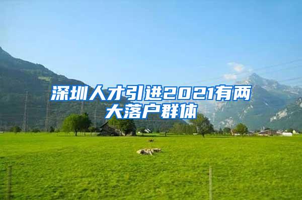 深圳人才引进2021有两大落户群体