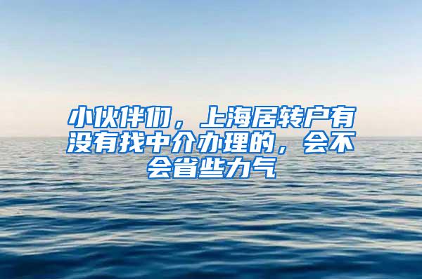 小伙伴们，上海居转户有没有找中介办理的，会不会省些力气