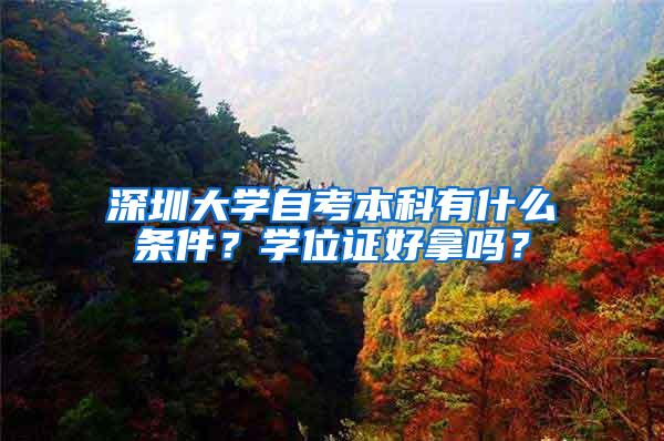 深圳大学自考本科有什么条件？学位证好拿吗？