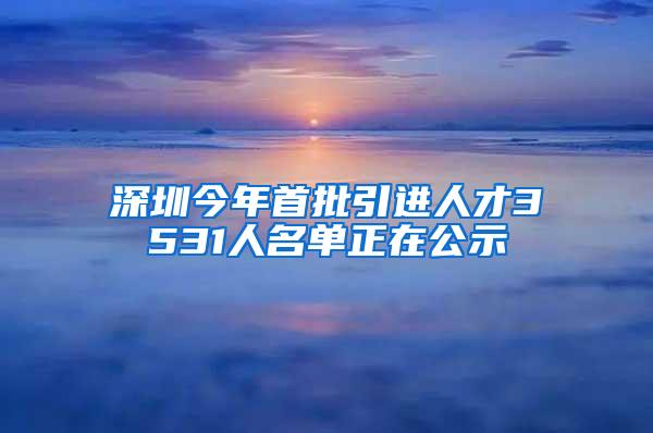 深圳今年首批引进人才3531人名单正在公示