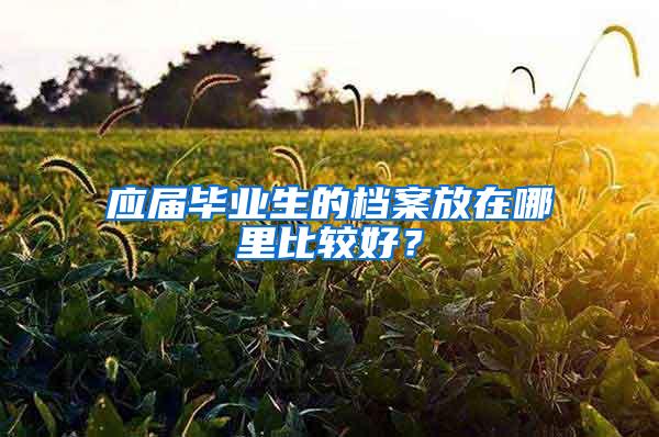 应届毕业生的档案放在哪里比较好？