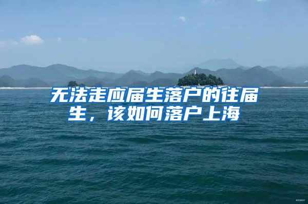 无法走应届生落户的往届生，该如何落户上海