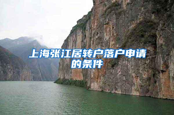 上海张江居转户落户申请的条件