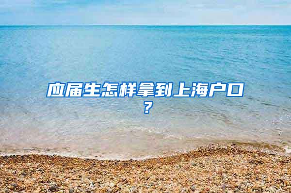 应届生怎样拿到上海户口？