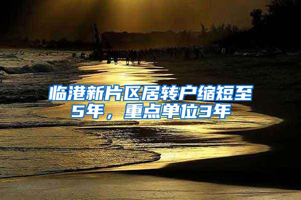 临港新片区居转户缩短至5年，重点单位3年