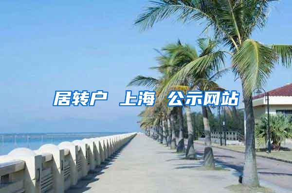 居转户 上海 公示网站