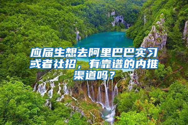 应届生想去阿里巴巴实习或者社招，有靠谱的内推渠道吗？