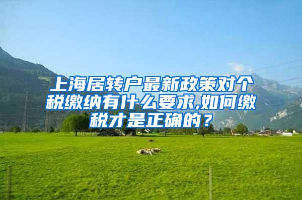 上海居转户最新政策对个税缴纳有什么要求,如何缴税才是正确的？