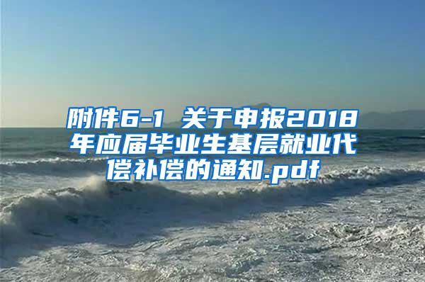 附件6-1 关于申报2018年应届毕业生基层就业代偿补偿的通知.pdf