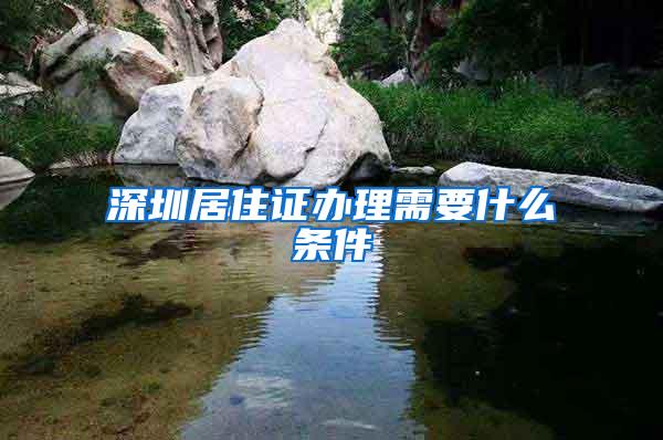 深圳居住证办理需要什么条件