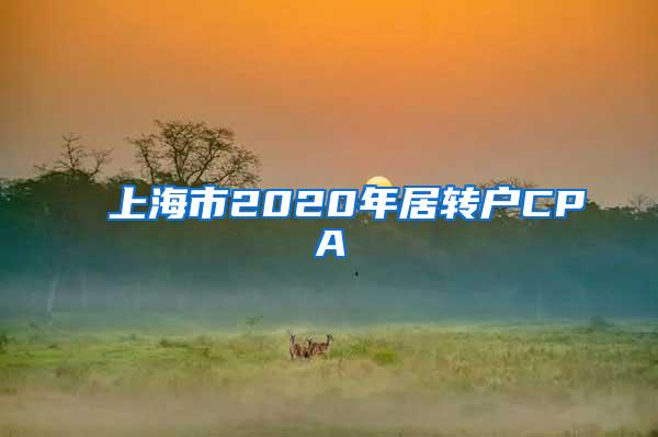 上海市2020年居转户CPA