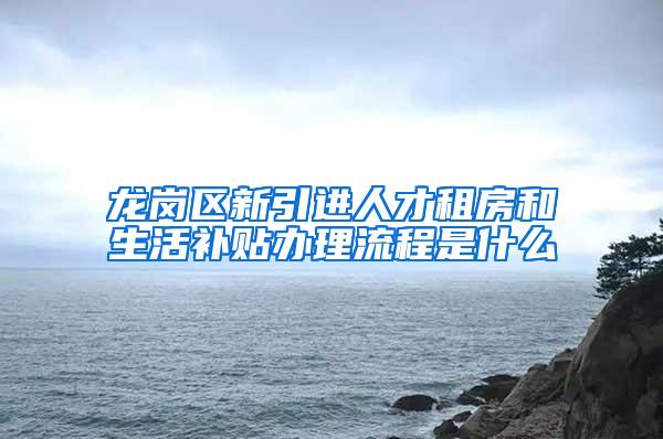 龙岗区新引进人才租房和生活补贴办理流程是什么