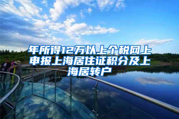 年所得12万以上个税网上申报上海居住证积分及上海居转户