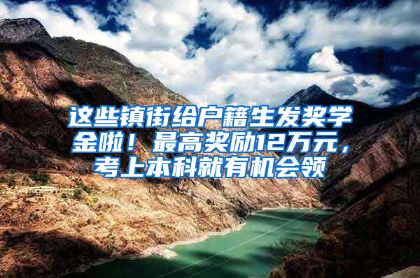 这些镇街给户籍生发奖学金啦！最高奖励12万元，考上本科就有机会领