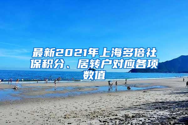 最新2021年上海多倍社保积分、居转户对应各项数值