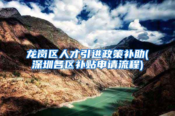 龙岗区人才引进政策补助(深圳各区补贴申请流程)